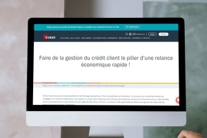 Mockup du site Esker présentant une interface moderne et fluide