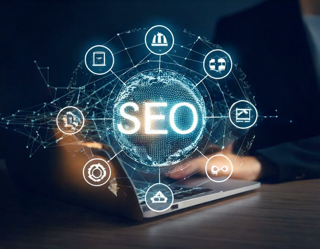 large Firefly Image abstraite imageant loptimisation du SEO pour un site internet. 27501